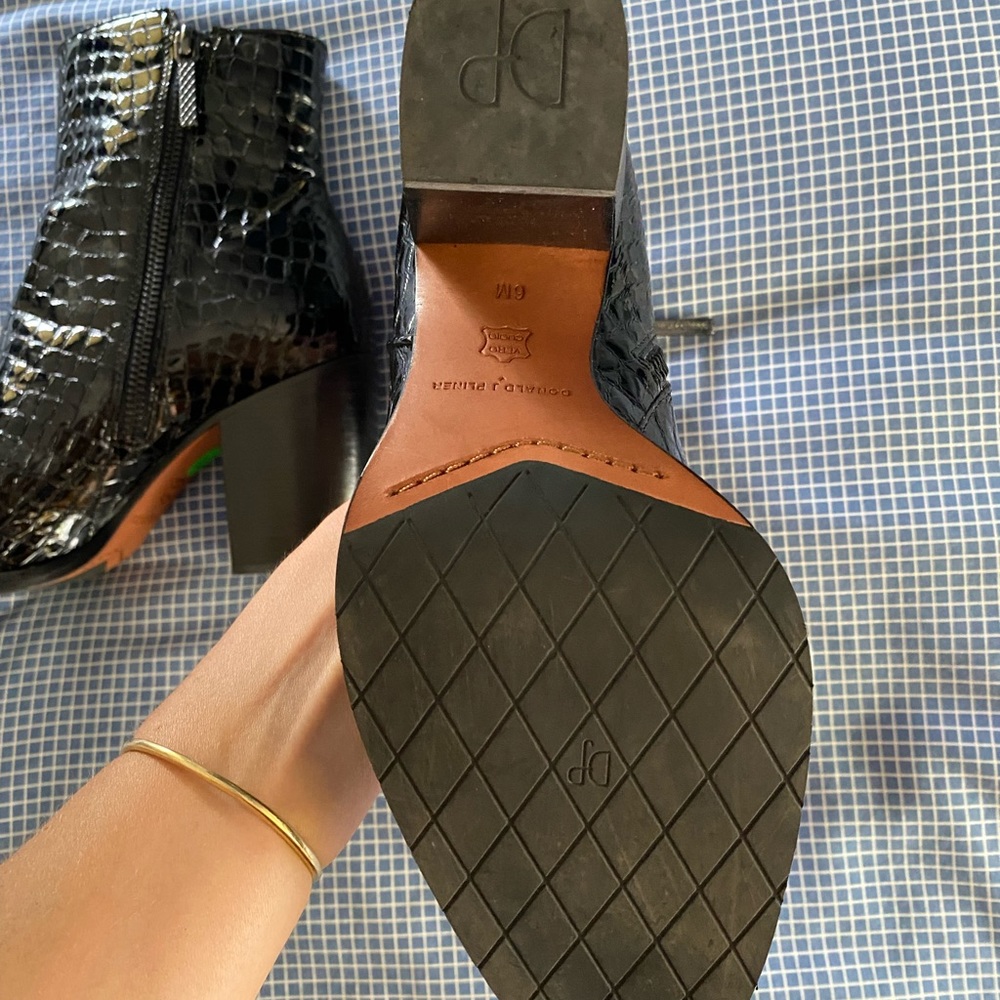 Donald Pliner, patent black snake boots, New 6 - Picture 2 of 5